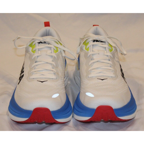 NIB Hoka One Men's Bondi‎ 8 Running Sneakers BVR WHITE BLUE SZ 10 NEW - Picture 4 of 6